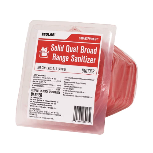 Ecolab® SMARTPOWER Solid Quat Broad-Range Sanitizer, 2lb, #6101355